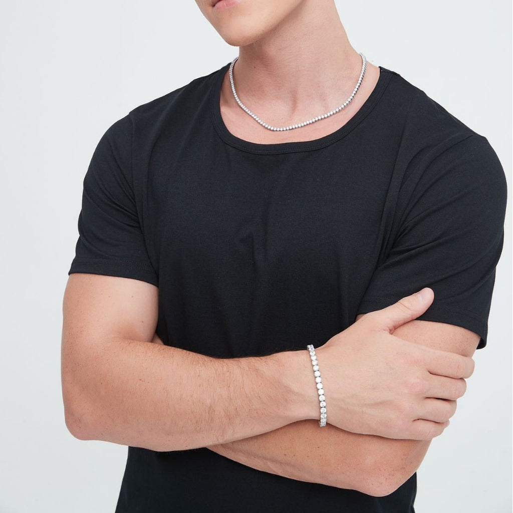 Módní náramek a náhrdelník z nerezové oceli